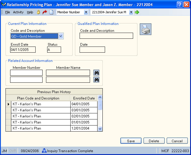 Relationship Pricing Plan Relationship Pricing Plan