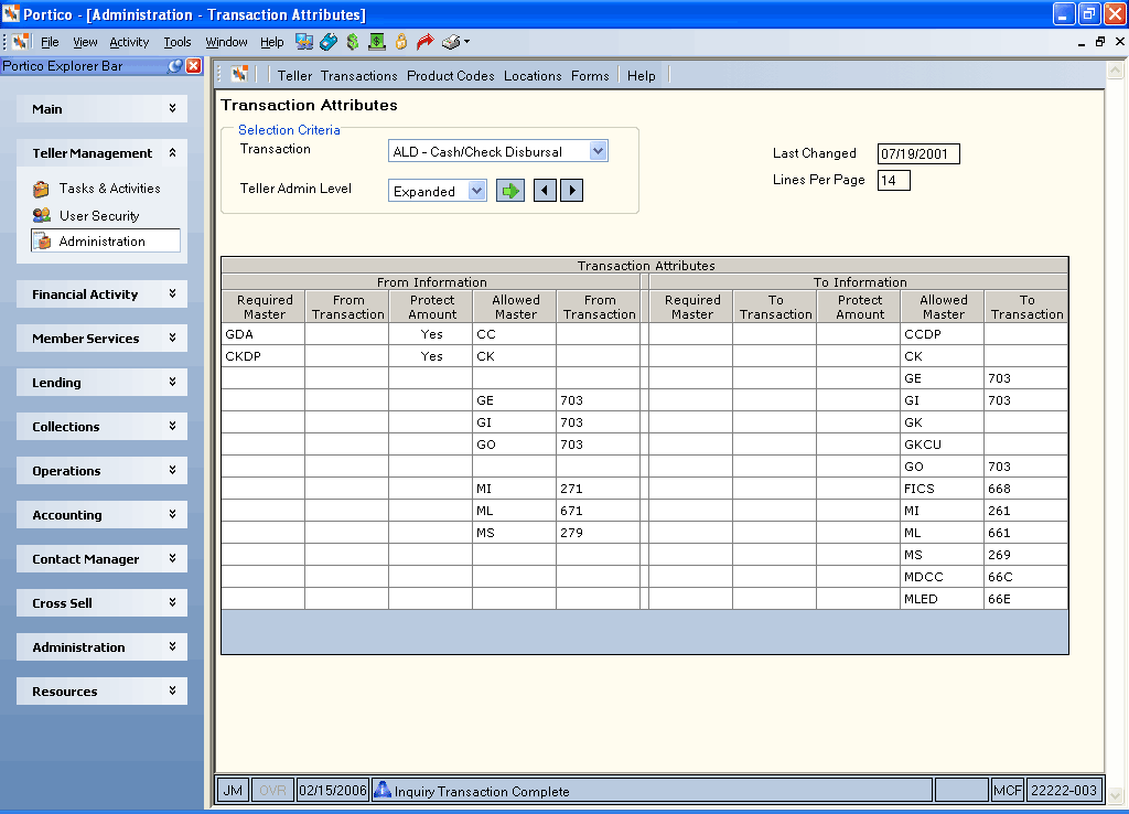 Transaction Attributes