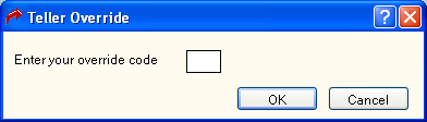 Teller Override Teller Override