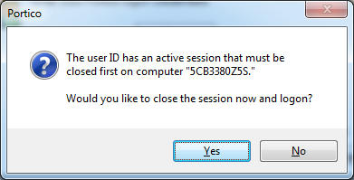 User Security Close Session and Logon User Security Close Session and Logon