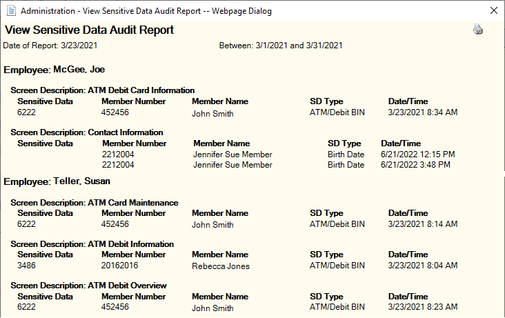 View Sensitive Data Audit Sample View Sensitive Data Audit Sample