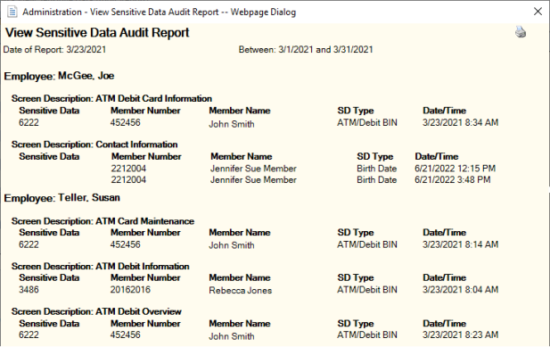 View Sensitive Data Audit Sample View Sensitive Data Audit Sample
