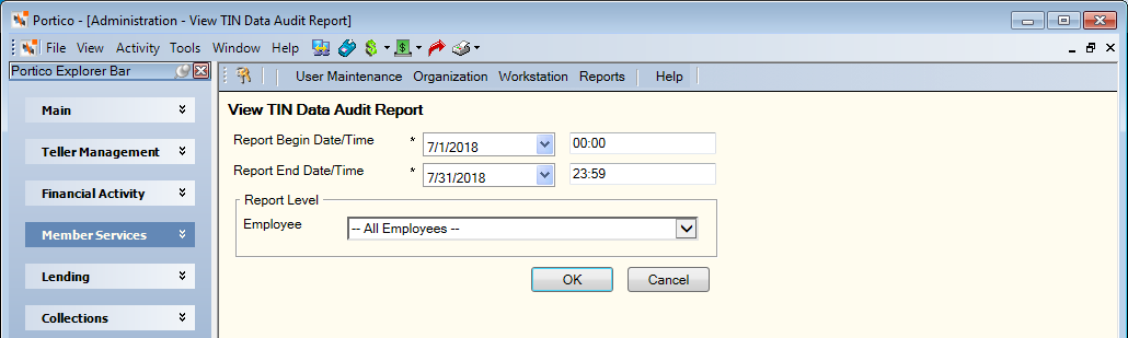 View TIN Data Audit Report Criteria View TIN Data Audit Report Criteria