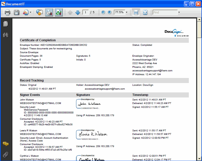 Web Signatures