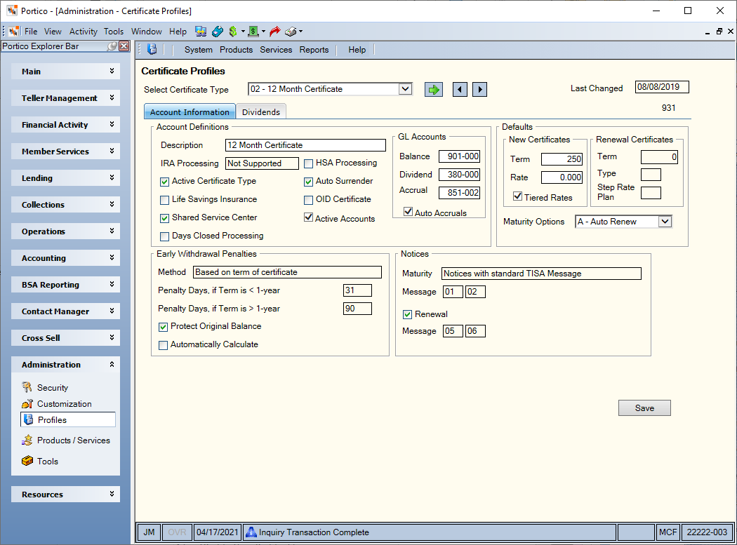 Certificate Profiles