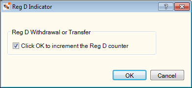 Reg D Indicator