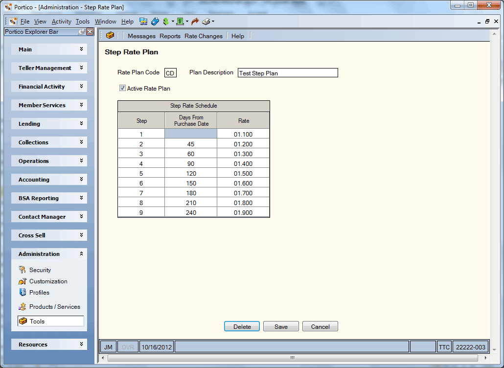 Step Rate Plan