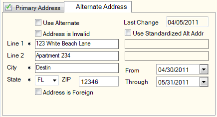 Alternate Address