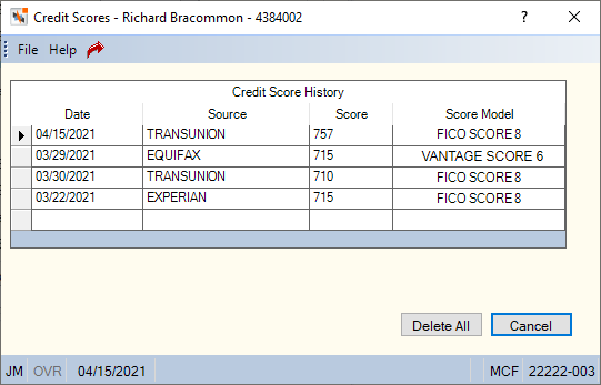 Credit Scores Credit Scores