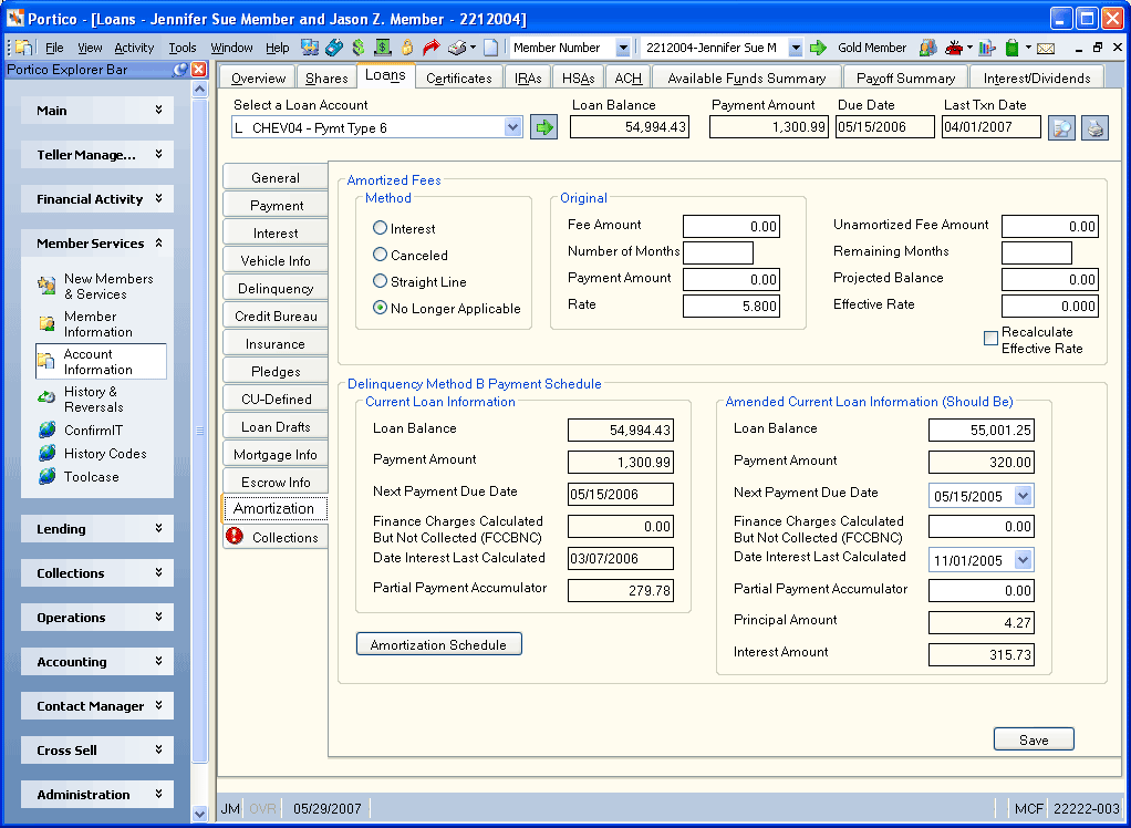 Loans - Amortization Loans - Amortization