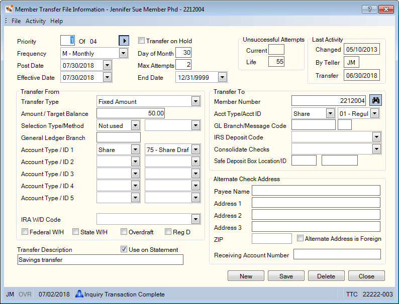 Member Transfer File Information Member Transfer File Information