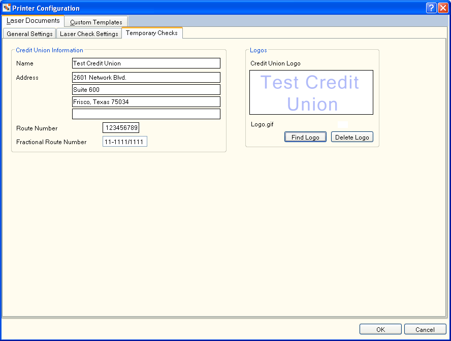 Laser Temporary Checks
