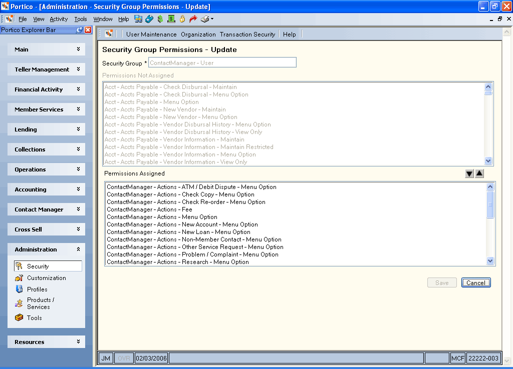 Security Group Permissions