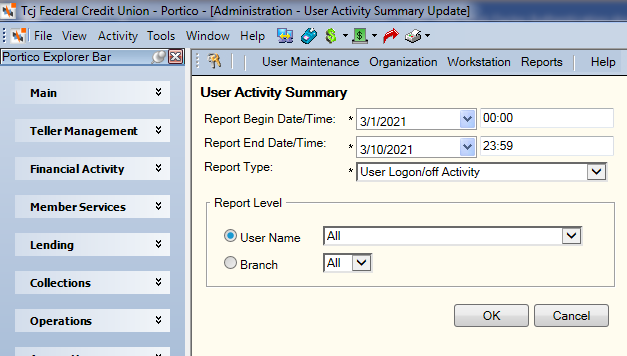 User Activity Summary