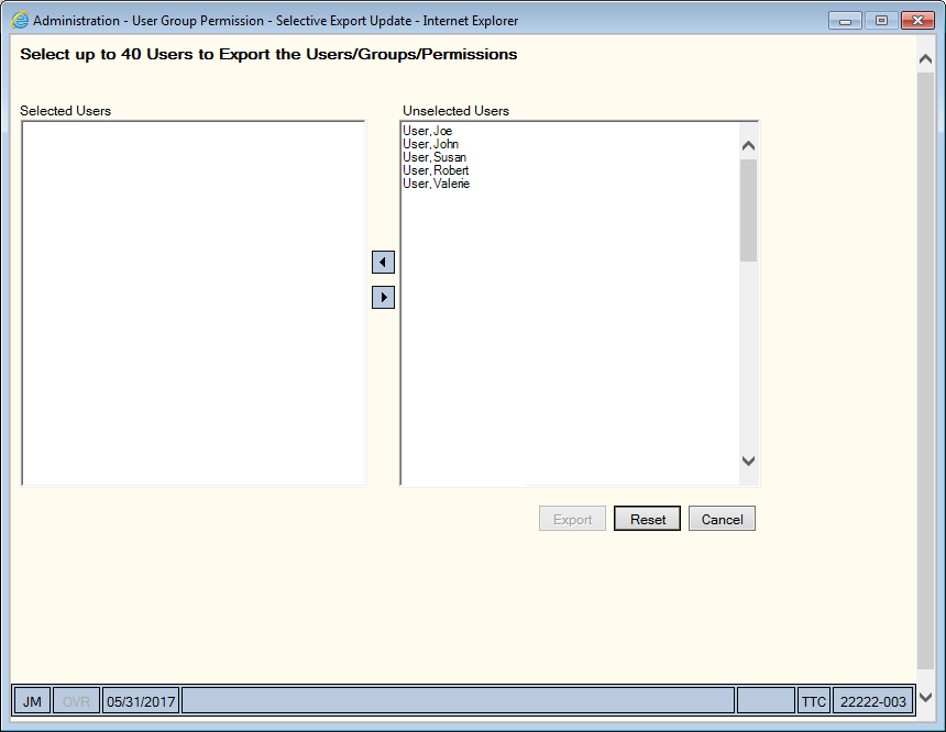User Group Permission